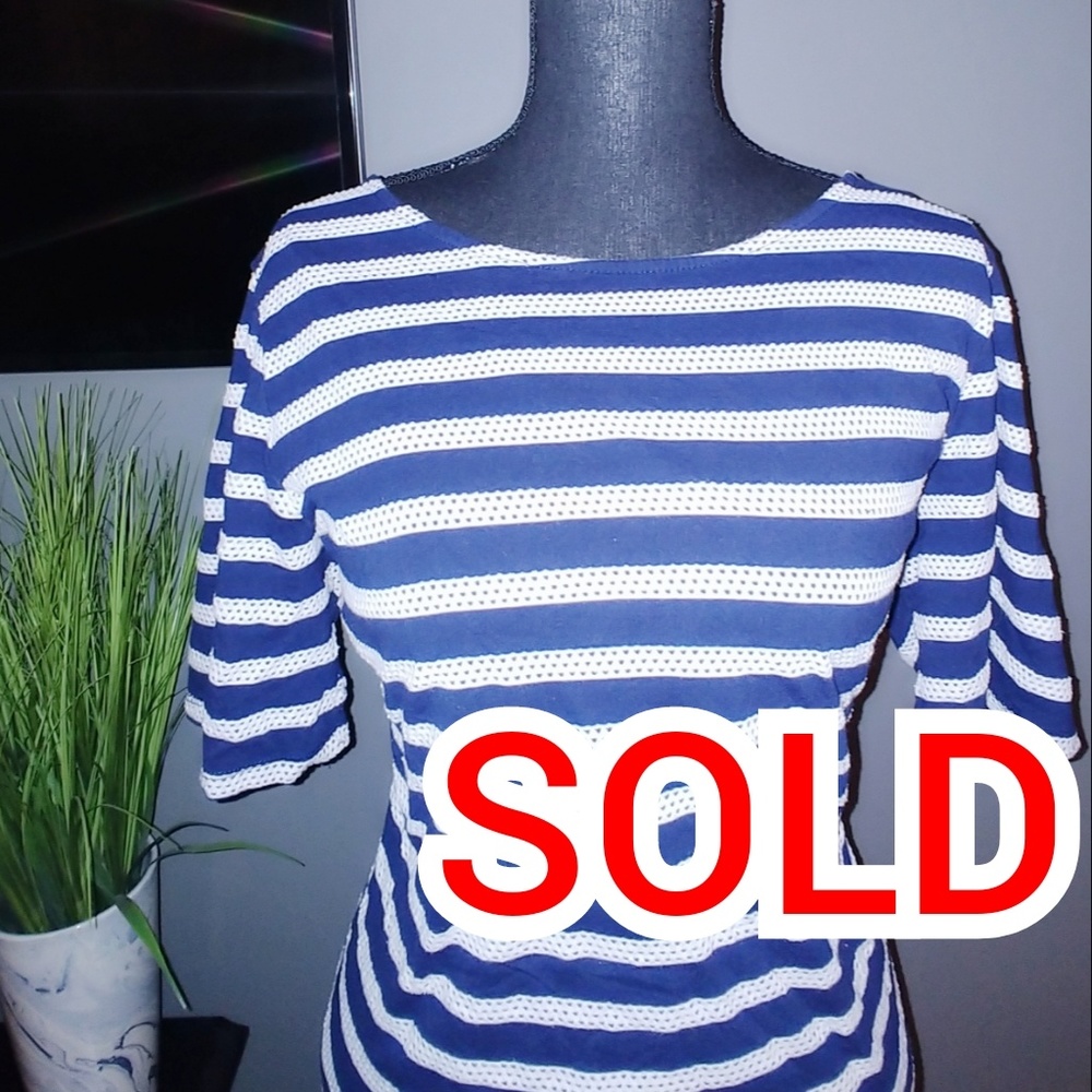 BLUE & WHITE STRIPED SHIRT- SIZE/XX-LARGE